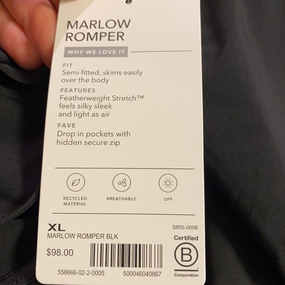 Athleta Marlow Romper // Black - Picture 11 of 15